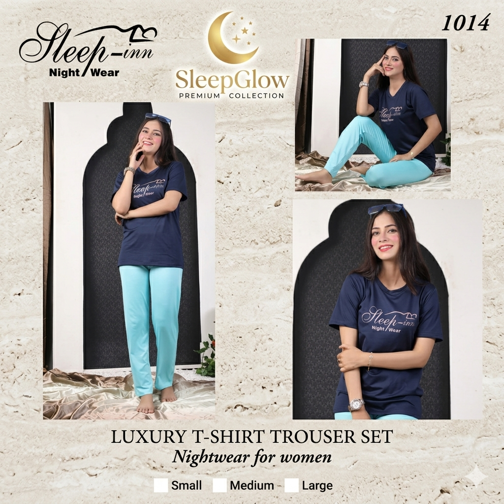 SLEEP💤INN Premium Nightwear – Luxury T-Shirt & Trouser Set