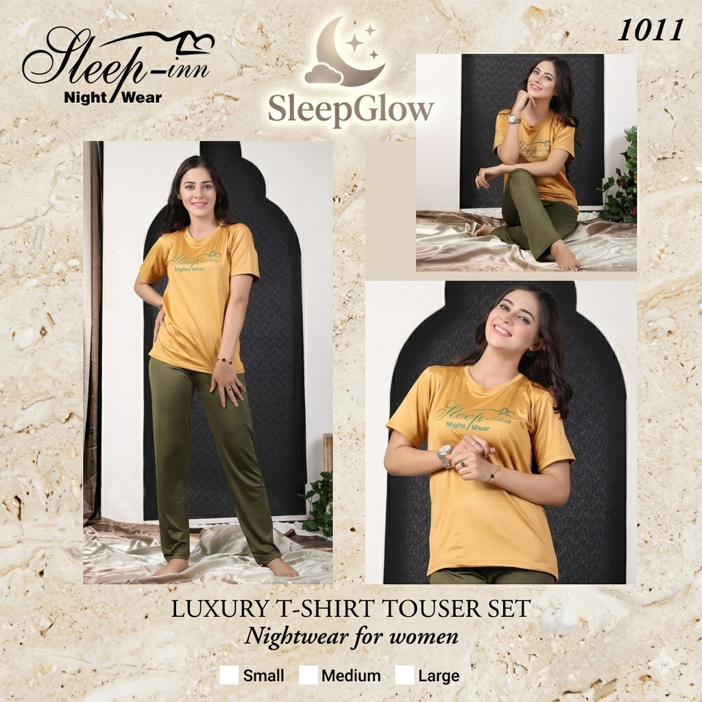 SLEEP💤INN Premium Nightwear – Luxury T-Shirt & Trouser Set