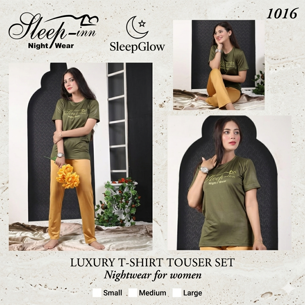 SLEEP💤INN Premium Nightwear – Luxury T-Shirt & Trouser Set