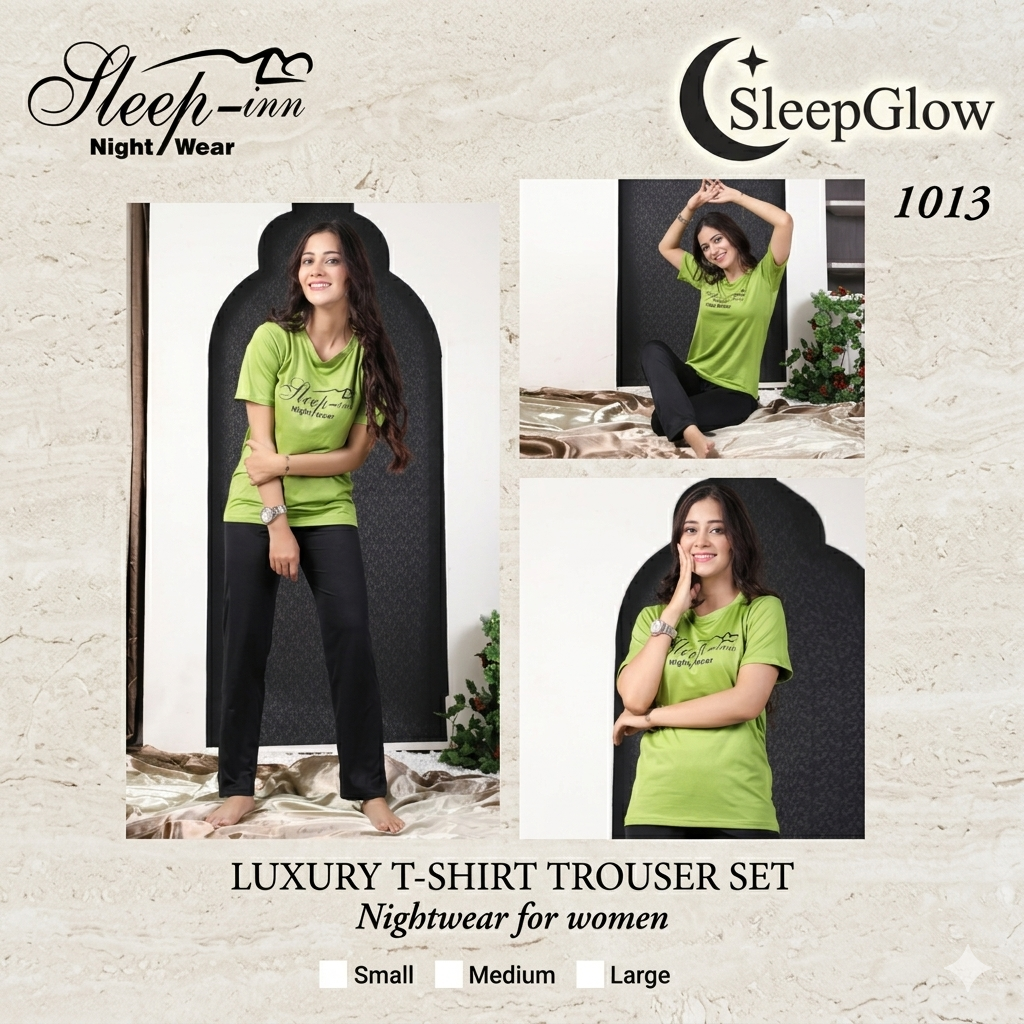 SLEEP💤INN Premium Nightwear – Luxury T-Shirt & Trouser Set