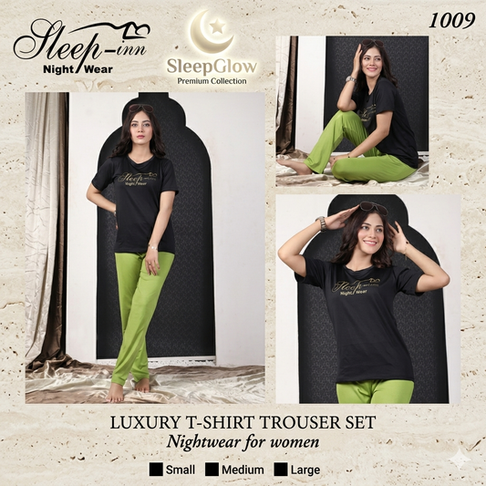 SLEEP💤INN Premium Nightwear – Luxury T-Shirt & Trouser Set